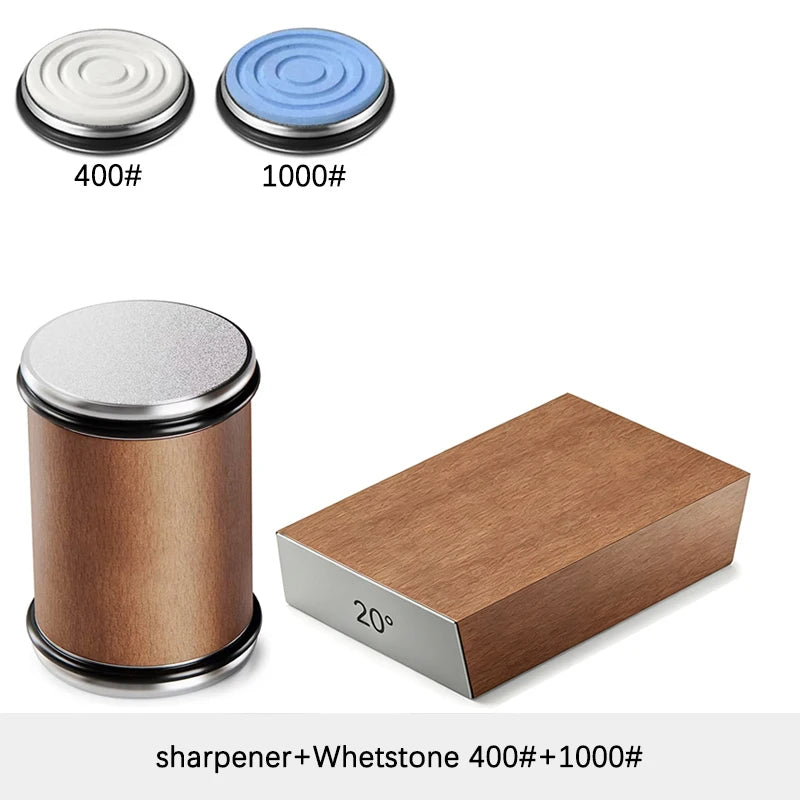 Niiruo Rolling Knife Sharpener with 15° and 20° Magnetic Angle Guide – B Set