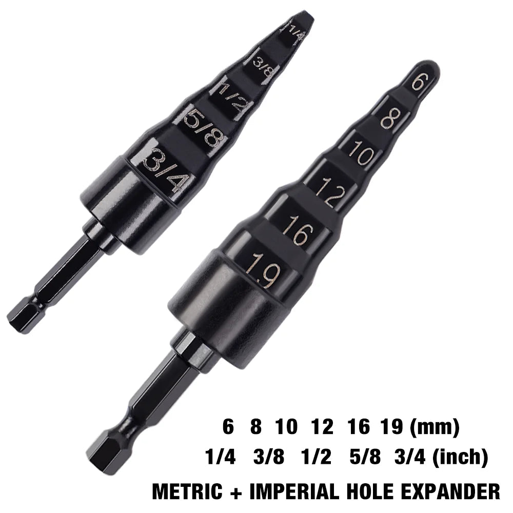 Alloy Steel Pipe Expander Drill Bit Set for HVAC Copper Tubing – Metric-imperial