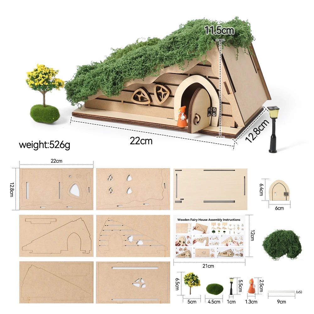Wooden Fairy Elf Door Miniature Craft Decoration and Tooth Box – Elven House2