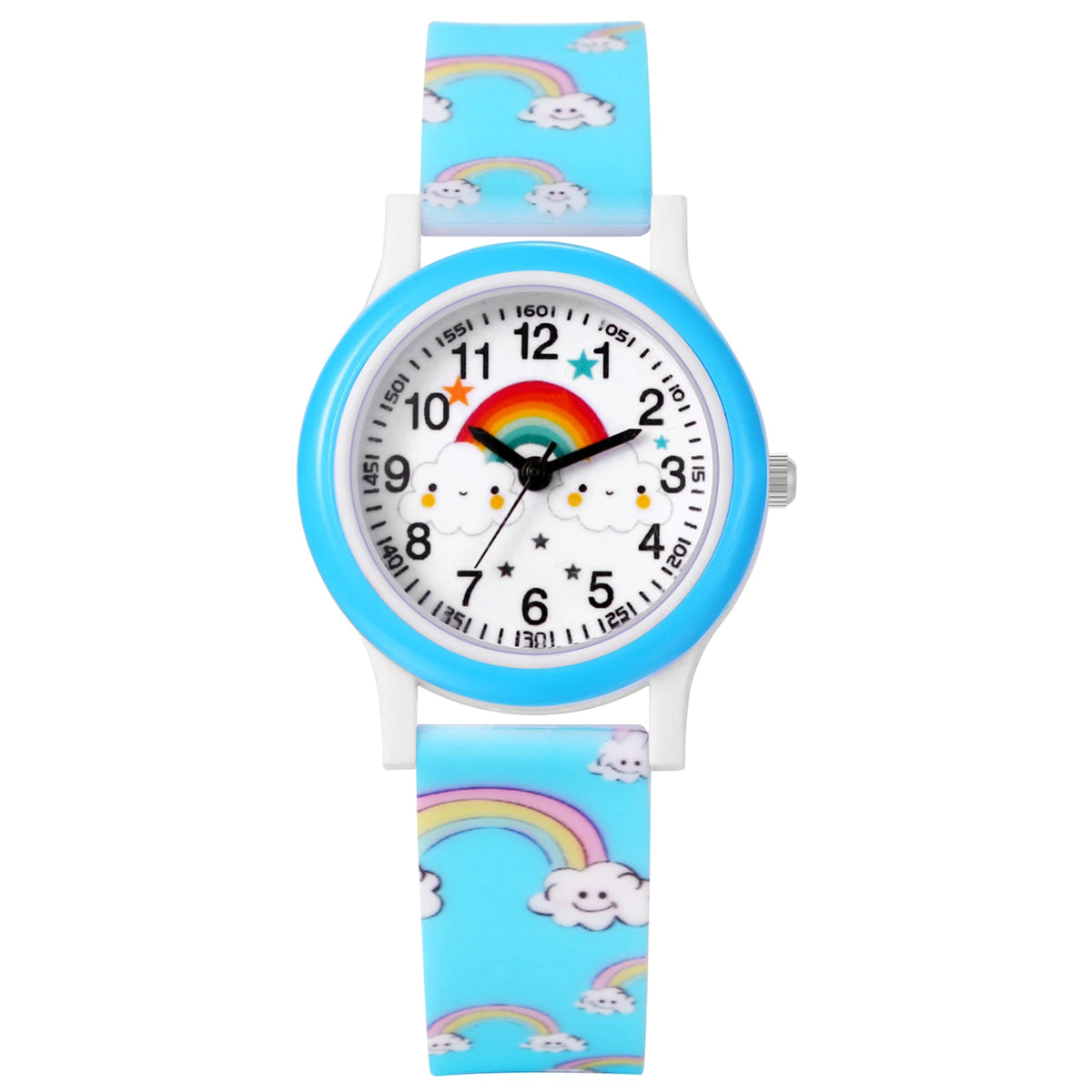 Lancardo Rainbow Silicone Digital Sport Watch for Students – Blue