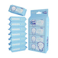 Disposable Mini Hand and Mouth Cleaning Wipes, 64-Piece Travel Pack – Blue
