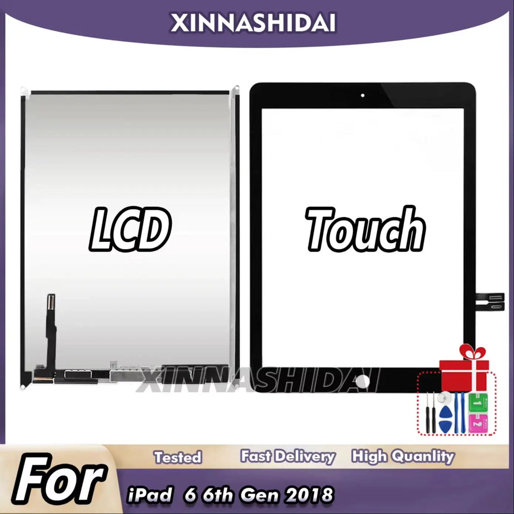 Replacement LCD display and touch screen digitizer for tablet with repair tool kit