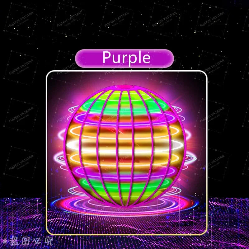 Magic Flying Suspension Ball with LED and 360° Gyro Spinner – Pink