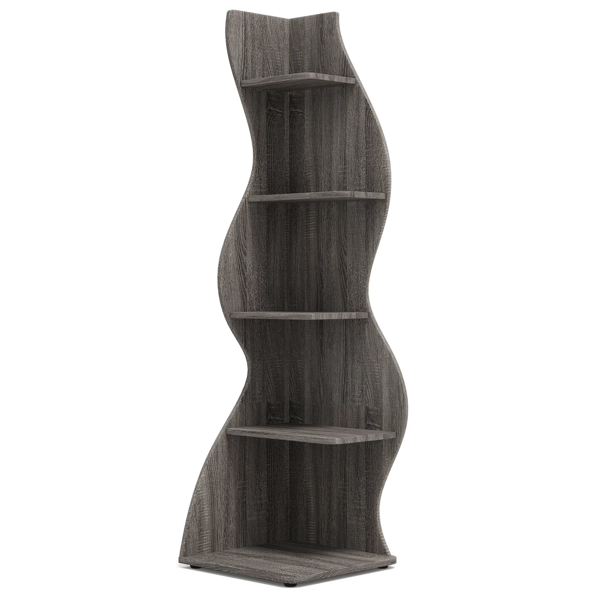 Tribesigns 5-Tier Corner Bookshelf, 19.6"D x 18.8"W x 69.8"H – Grey