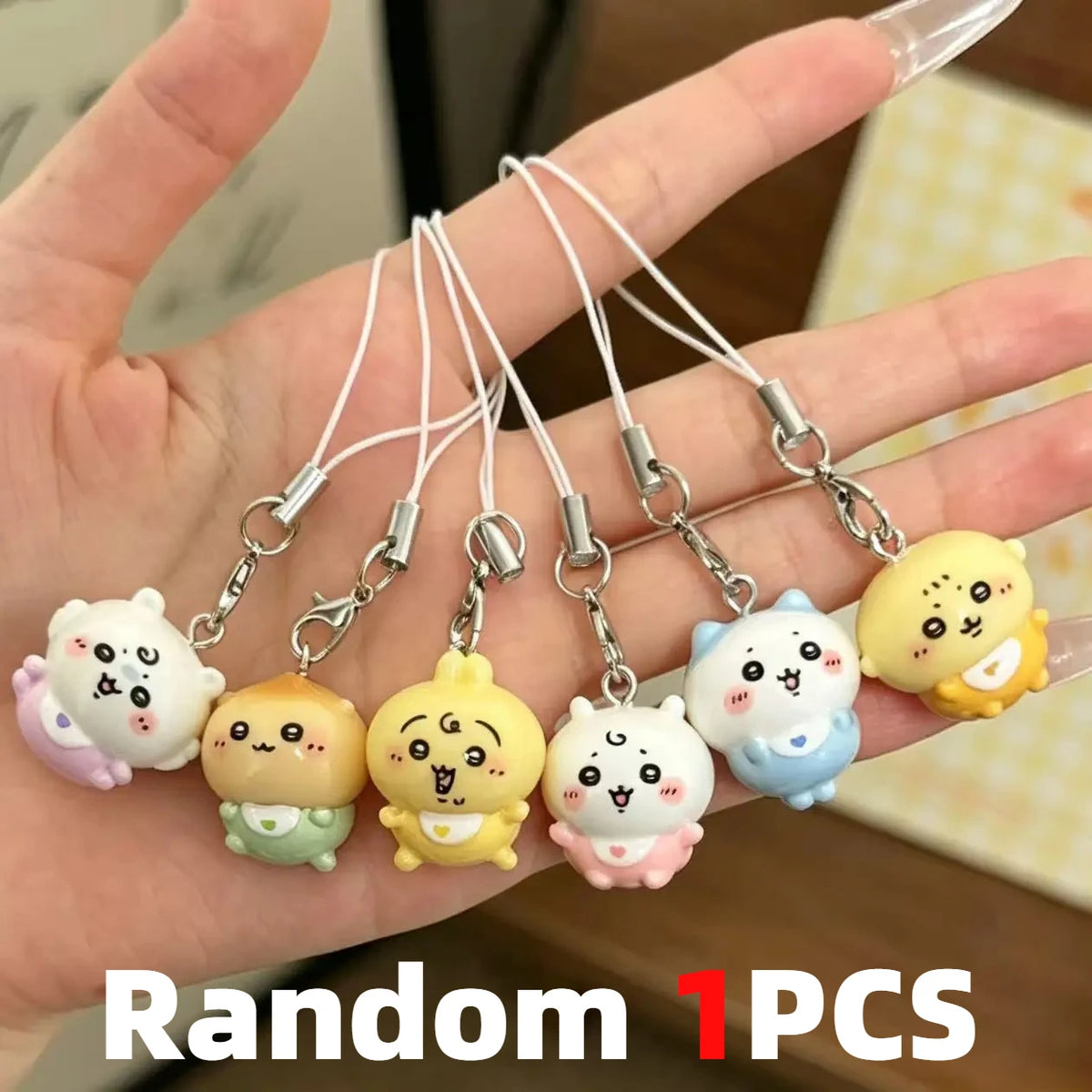 36-Piece Chiikawa Resin Mini Charms for Phone, Keychain, and Backpack Decor – Random 1PCS