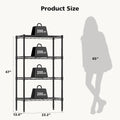 JHK Adjustable Metal Wire Storage Shelves - 3, 4, or 5 Tier Options – 4-Tier