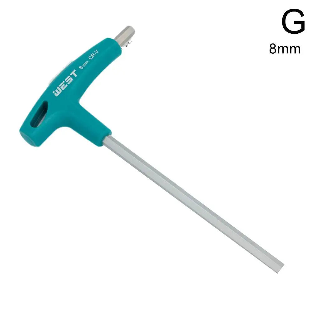 Professional T-Handle Hex Wrench, CRV Steel, 2mm–10mm Sizes – 8.0mm