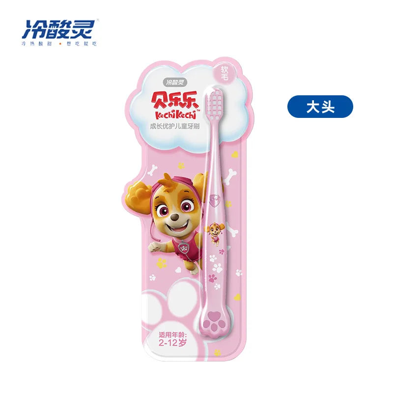 Paw Patrol children's toothbrush with soft bristles and character theme in blue and pink color options – Pink