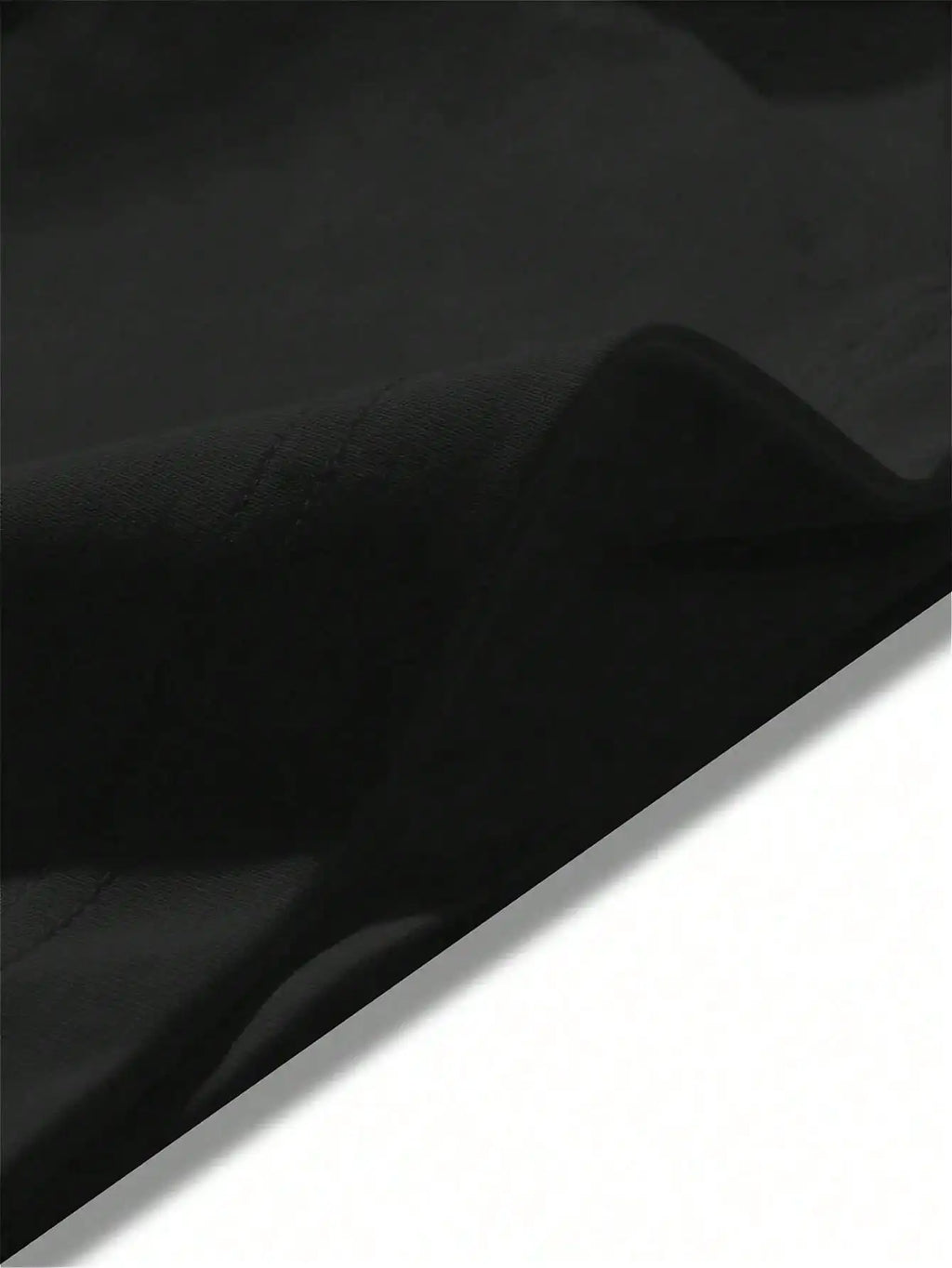 Close-up detail of black fabric texture