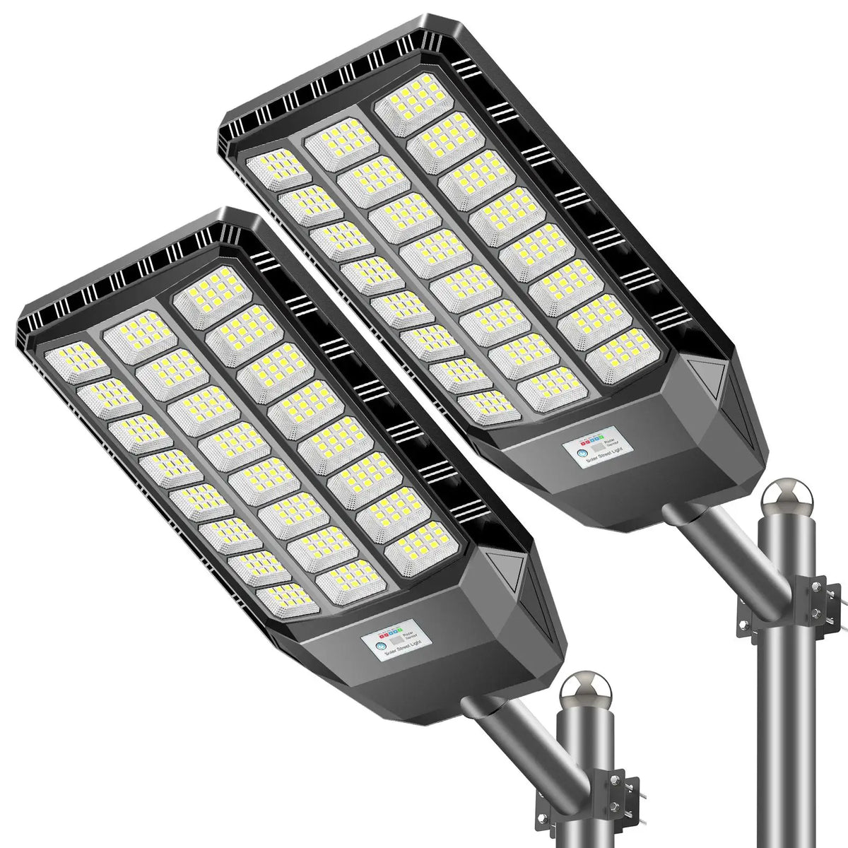 Solar LED Street Light with Motion Sensor and Remote Control, IP66 – 2PCS
