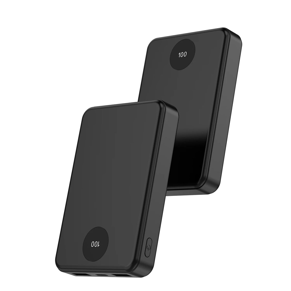 10000mAh Portable Power Bank with Digital Display and USB-C Input/Output – Black