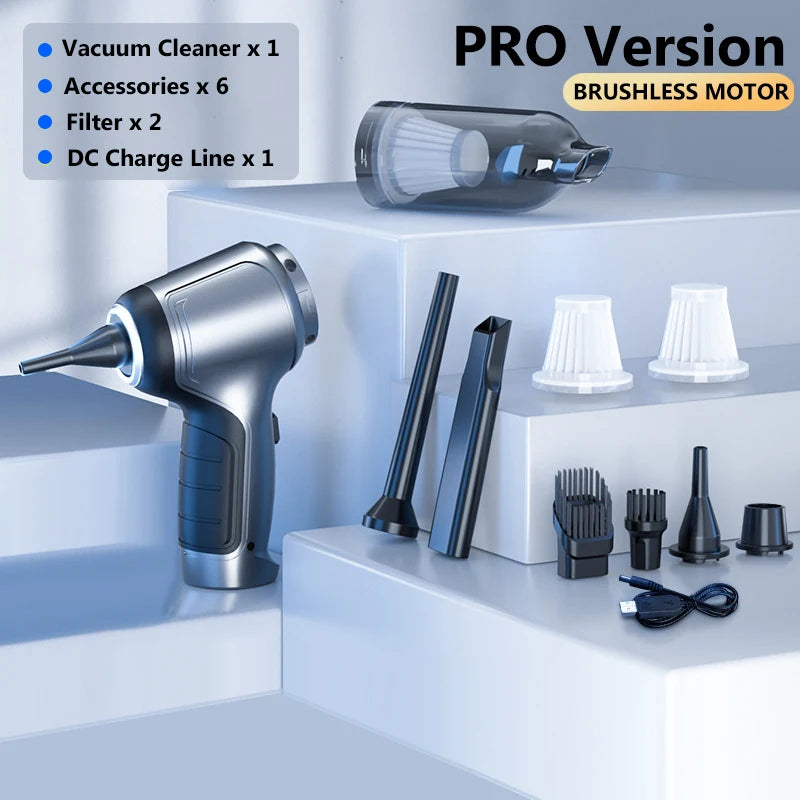 15000Pa Wireless Handheld Car Vacuum Cleaner – Dual-Use Home & Auto – Updated 2hapa
