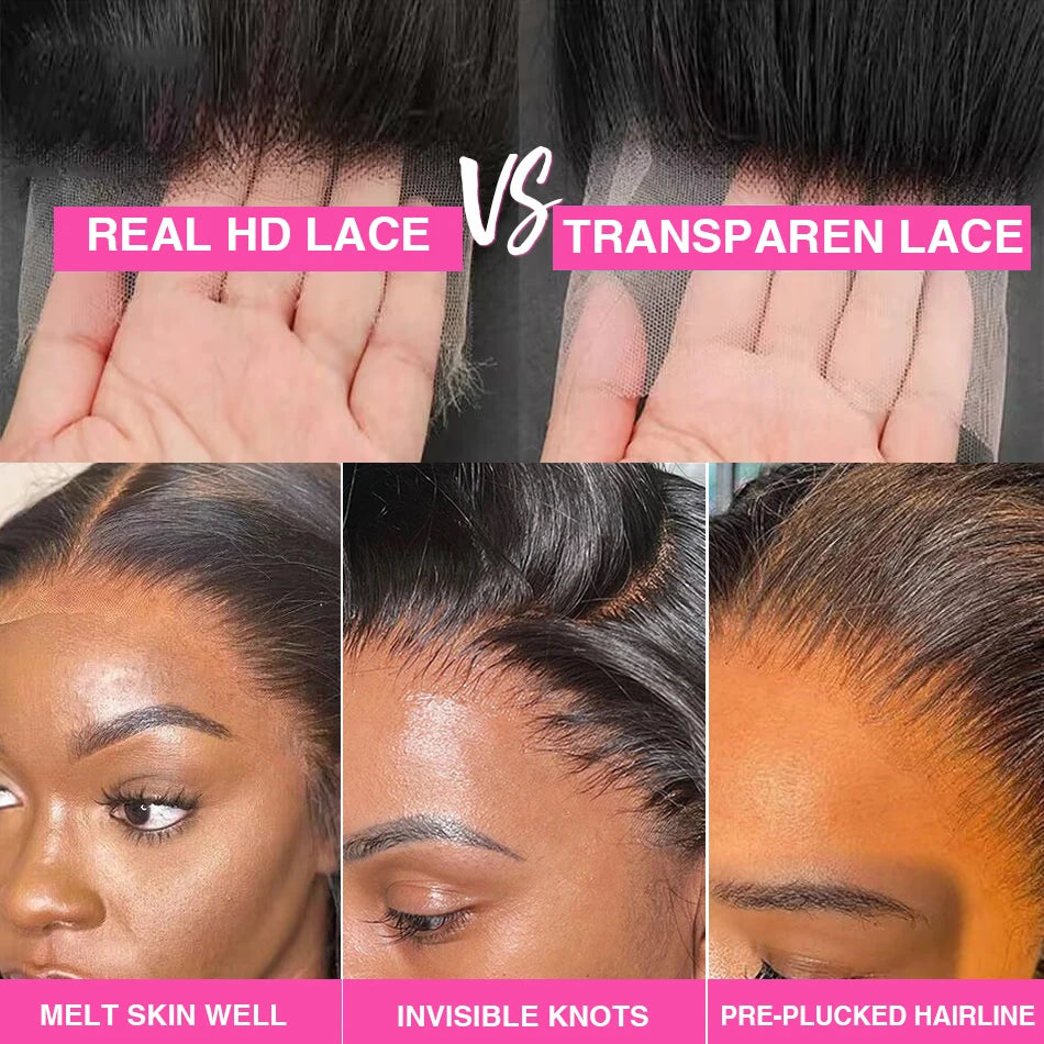 220% Density Bob Wigs Straight Human Hair Lace Front Wigs 13x4 Bob Brazilian Remy Hair Pre-plucked Lace Front Wigs 16 inch – view 5