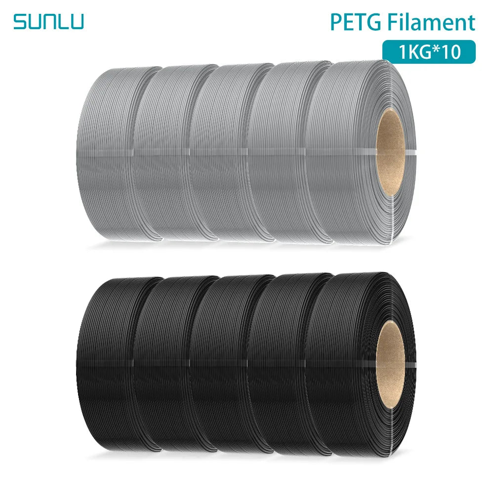 Sunlu PETG 3D Printer Filament 1.75mm 1KG Roll – Petg Bk Gy