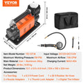 SucceBuy Tire Inflator Compressor 6-10 CFM Heavy Duty Air Compressor Dual-Cylinder 150PSI Air Pump with Adapters for Trucks – YD-127B