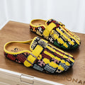 Men's Slip-On Loafers, Fabric Casual Shoes with Round Toe, Sizes 39–46 – Yellow