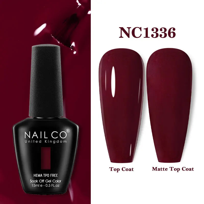 Nailco 15ml Soak-Off UV Gel Polish - Red and Brown Series – 1336