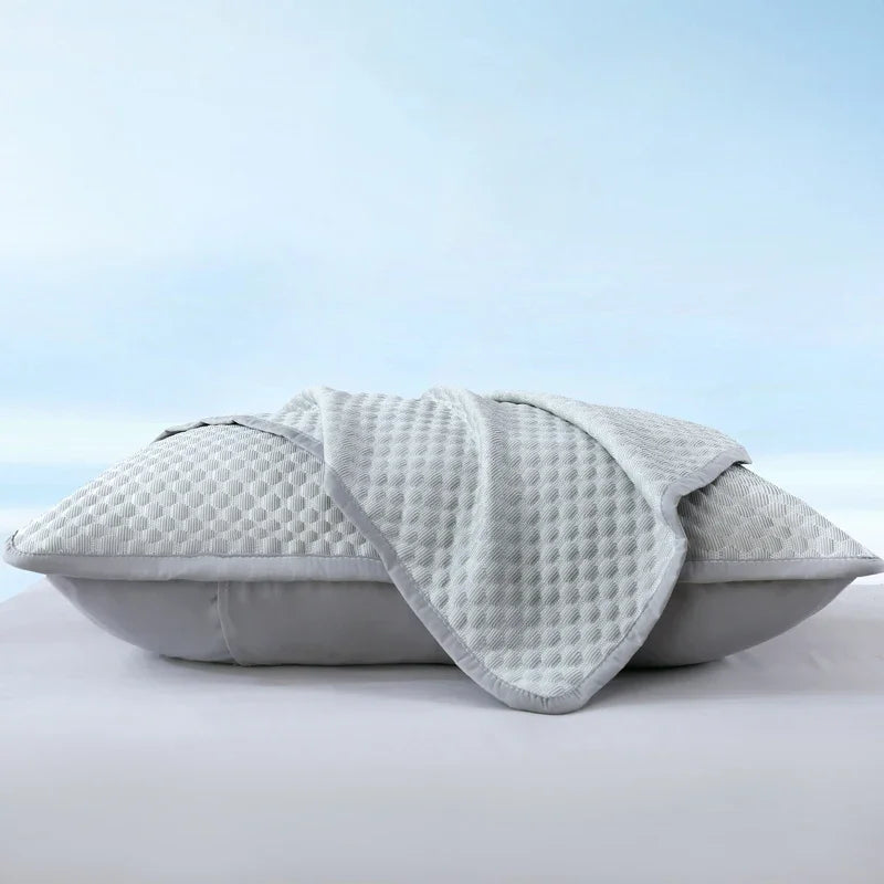 Cooling Ice Bean Pillowcase 48x74cm - Breathable Polyester – Grey