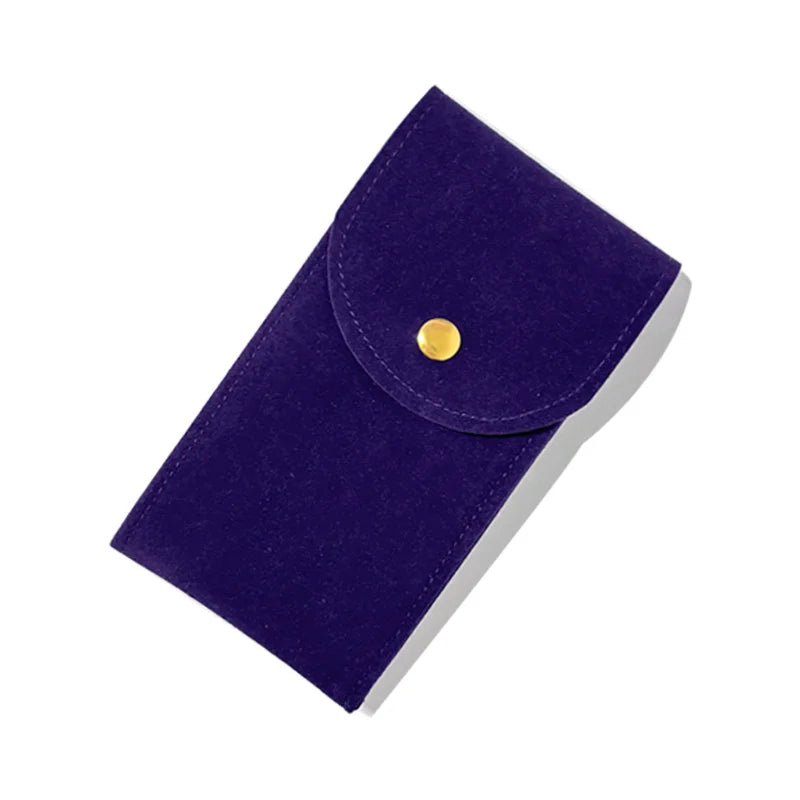 Embers Flannelette Watch Travel Storage Case, 13x7cm – B-Dark Blue