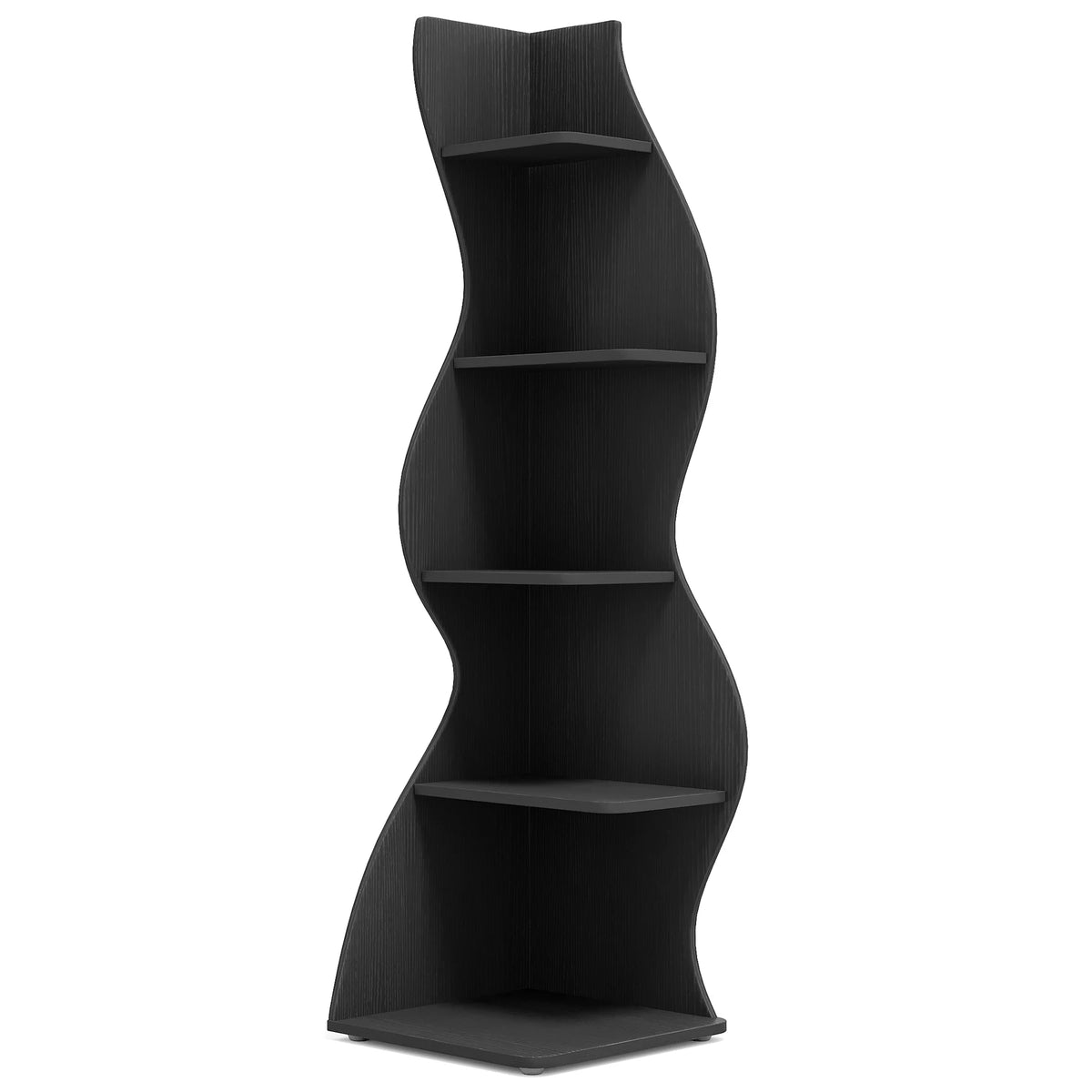 Tribesigns 5-Tier Corner Bookshelf, 19.6"D x 18.8"W x 69.8"H – Black