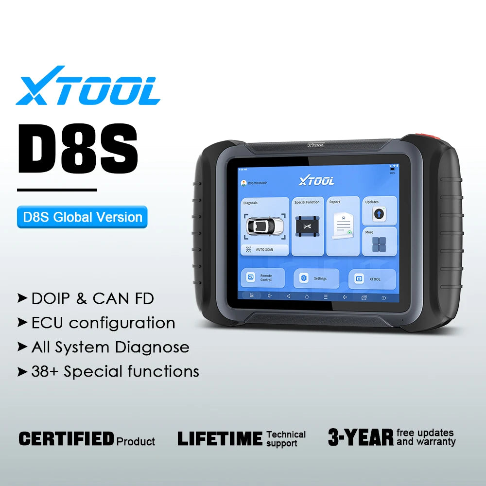 Xtool D8S V2.0 Diagnostic Tool with ECU Coding and Topology Map – D8S Global Version