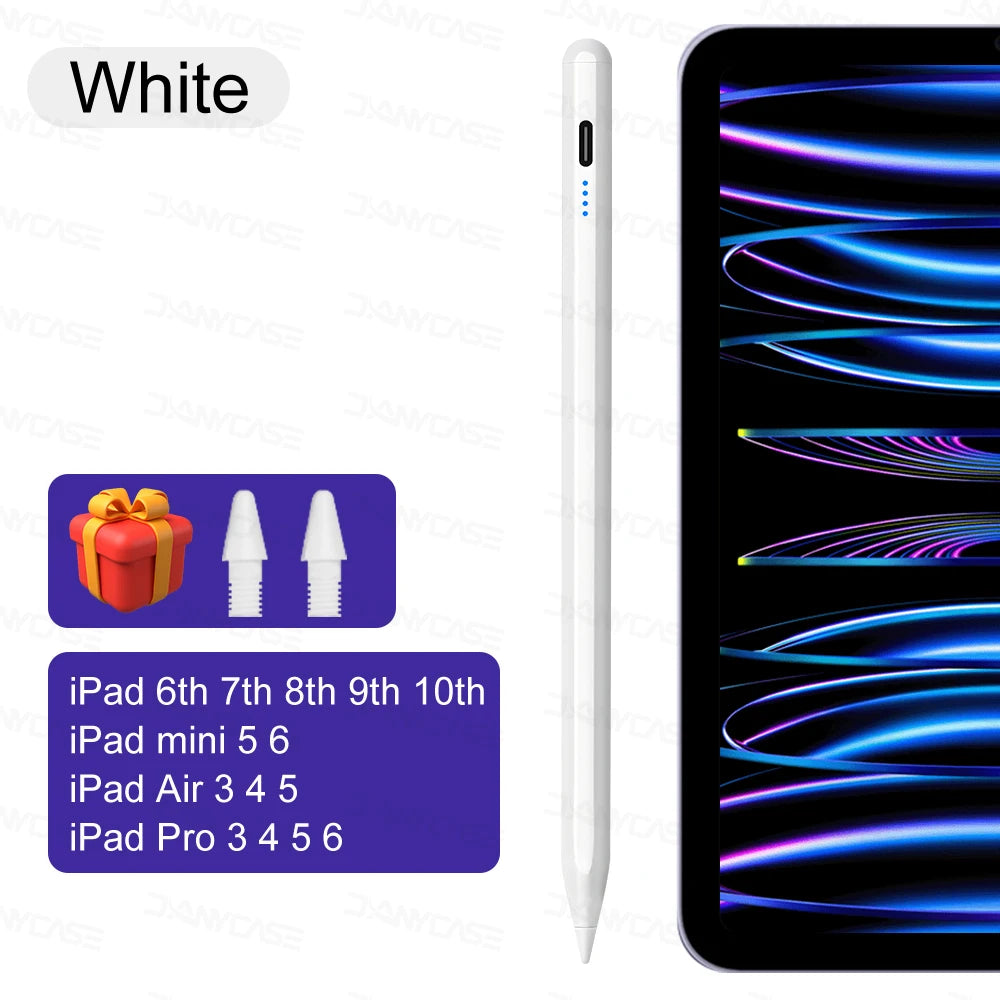 Active Capacitive Stylus Pen for iPad - with Palm Rejection – White