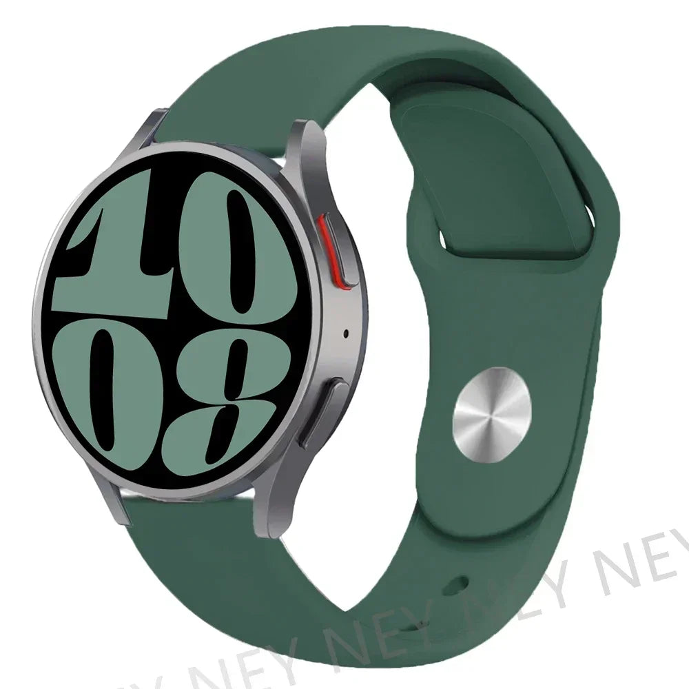 Silicone Sport Band for Samsung, Huawei, Amazfit & Garmin Smartwatches – Pine green-21