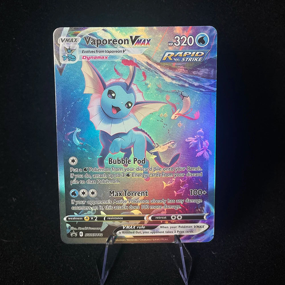 Anime PTCG Holographic Trading Collection Cards - Vaporeon, Gengar, Clefairy – 20