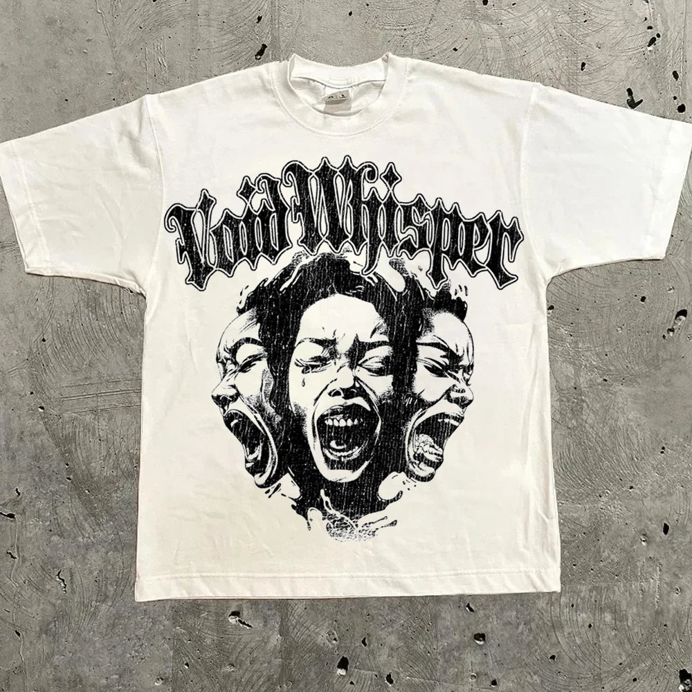 Oversized Harajuku Letter Graphic Cotton T-Shirt, Unisex Casual Tee – XL