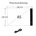 LED Drawing Copy Pad with 3-Level Dimming for Animation and Painting – A5-3 Level Dimmable