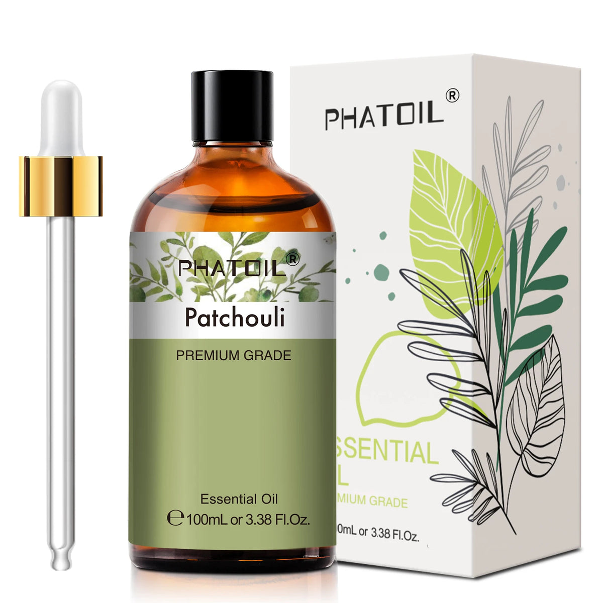 Phatoil 100ml Pure Natural Essential Oil for Diffusers and DIY Crafts – Patchouli