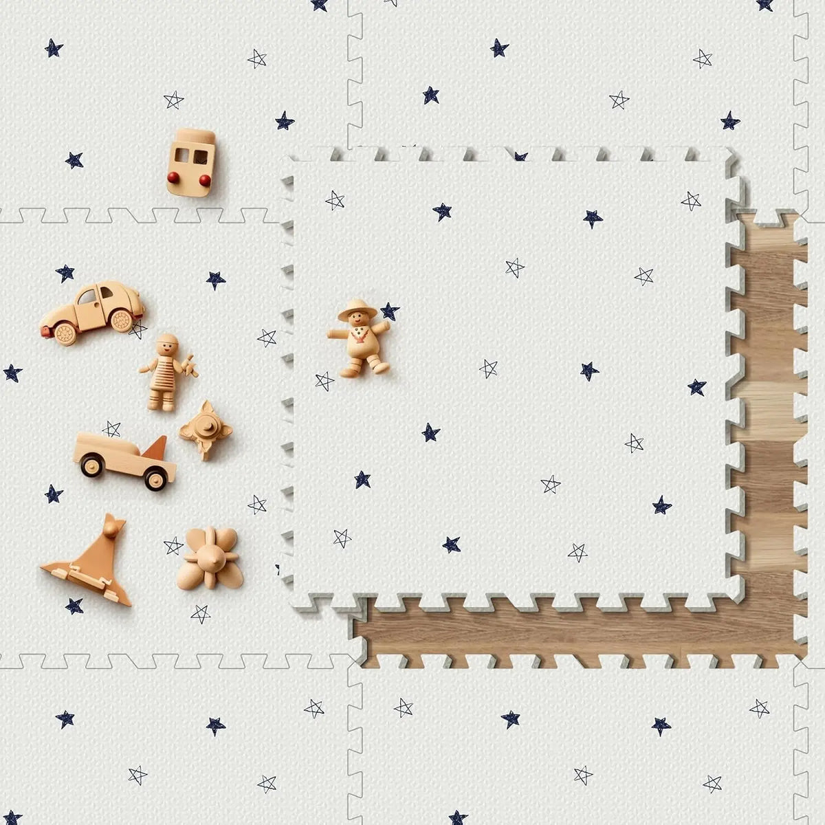 Baby Foam Play Mat, 180 x 120 cm Interlocking Crawling Mat – Star