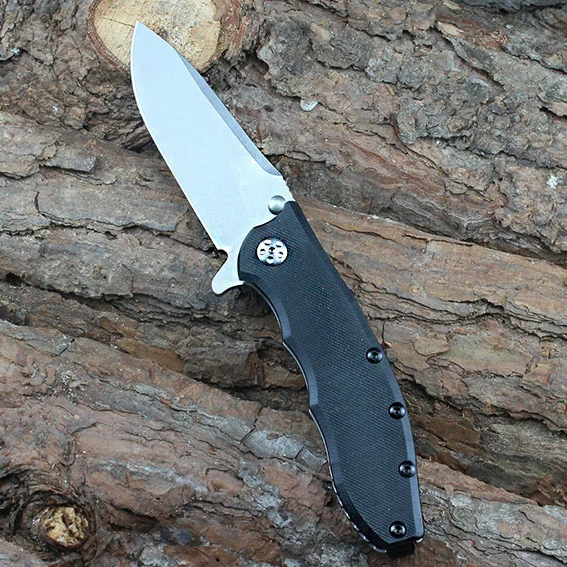 ZT 0562 Folding Pocket Knife with G10 Handle and 8.9 cm Blade – Black
