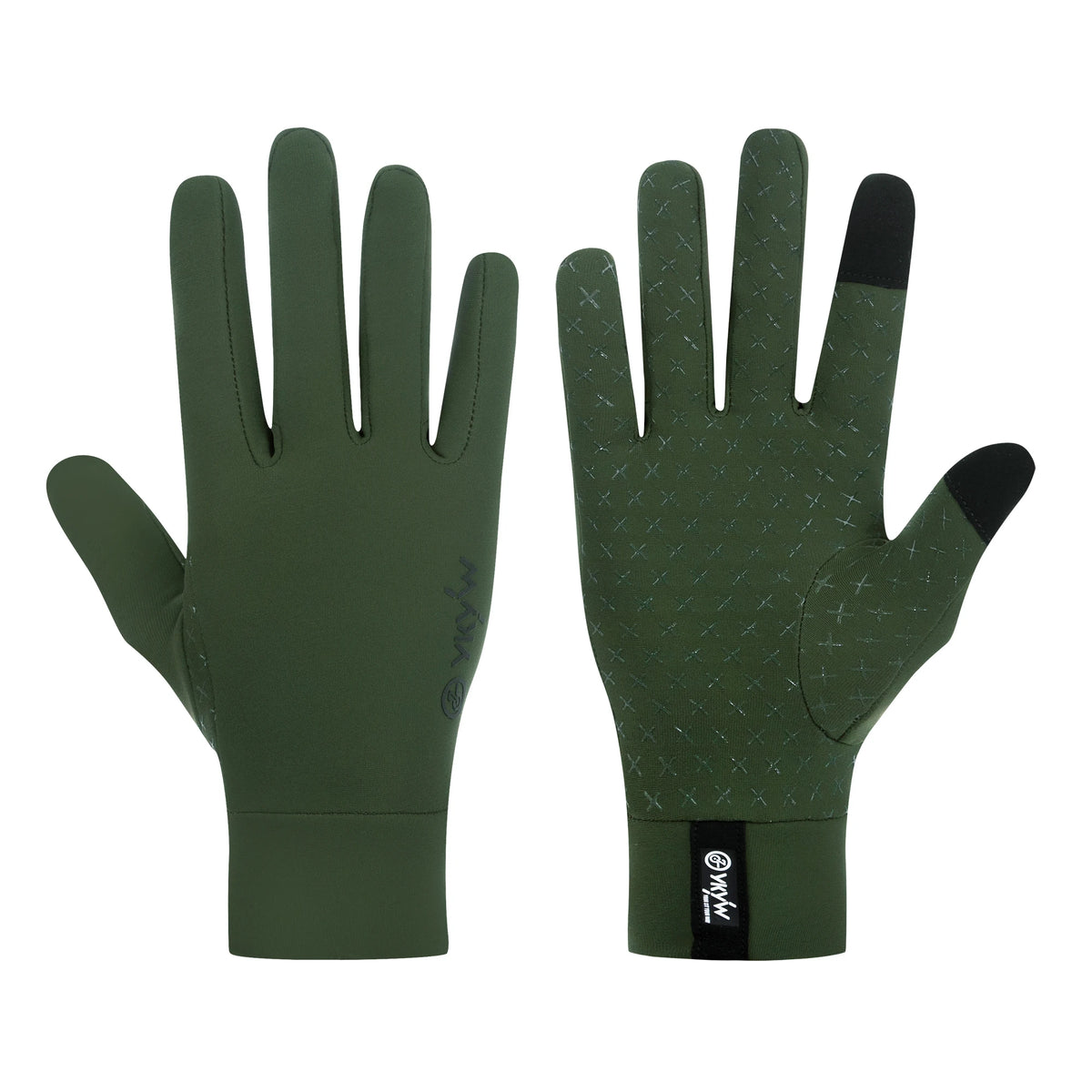 Ykywbike Full Finger Cycling Gloves - Thermal Waterproof Touchscreen – YGLT1543 green