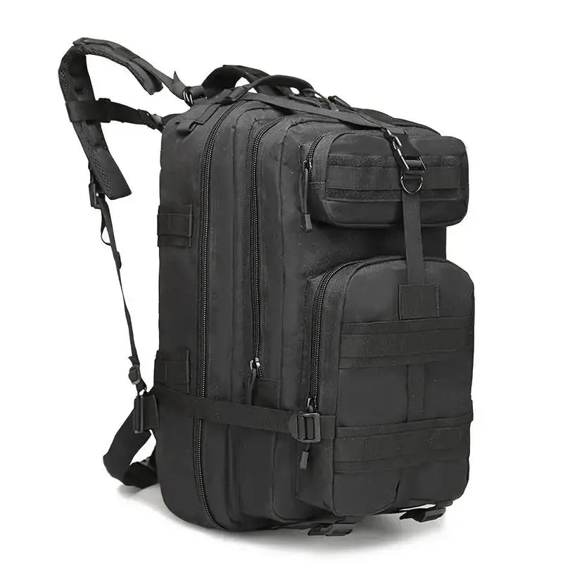 25L Hiking Daypack Lightweight Oxford Rucksack for Outdoor Sports – Black
