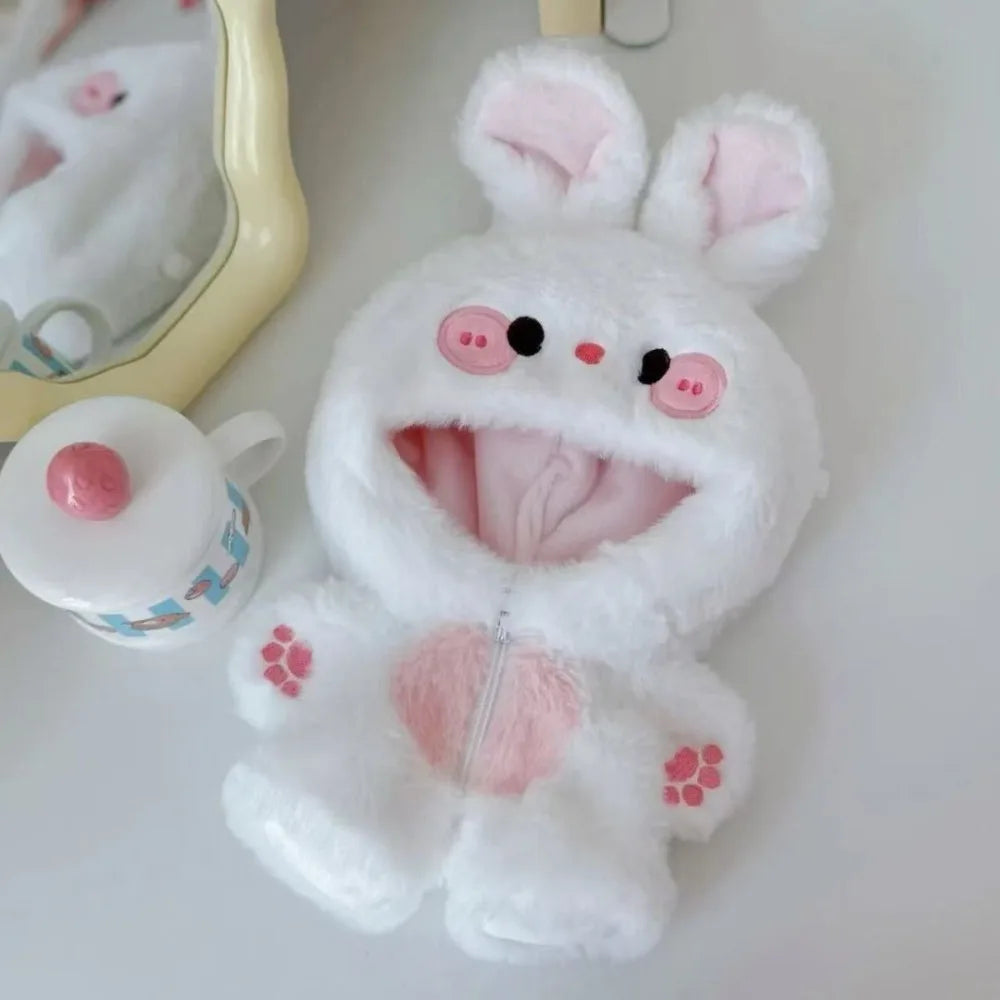 20cm Plush Doll Onesie – Animal Design Jumpsuit for 20cm Dolls – Style2