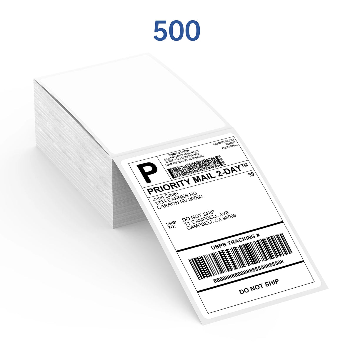500 Sheets Thermal Printer Paper 4x6 Inch Shipping Labels – White