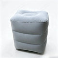 Inflatable 3-Layer Travel Footrest Pillow for Airplane, Car and Bus – Grey