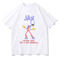 Jax Purple Rabbit Graphic Print Short Sleeve T-Shirt – LY915 white
