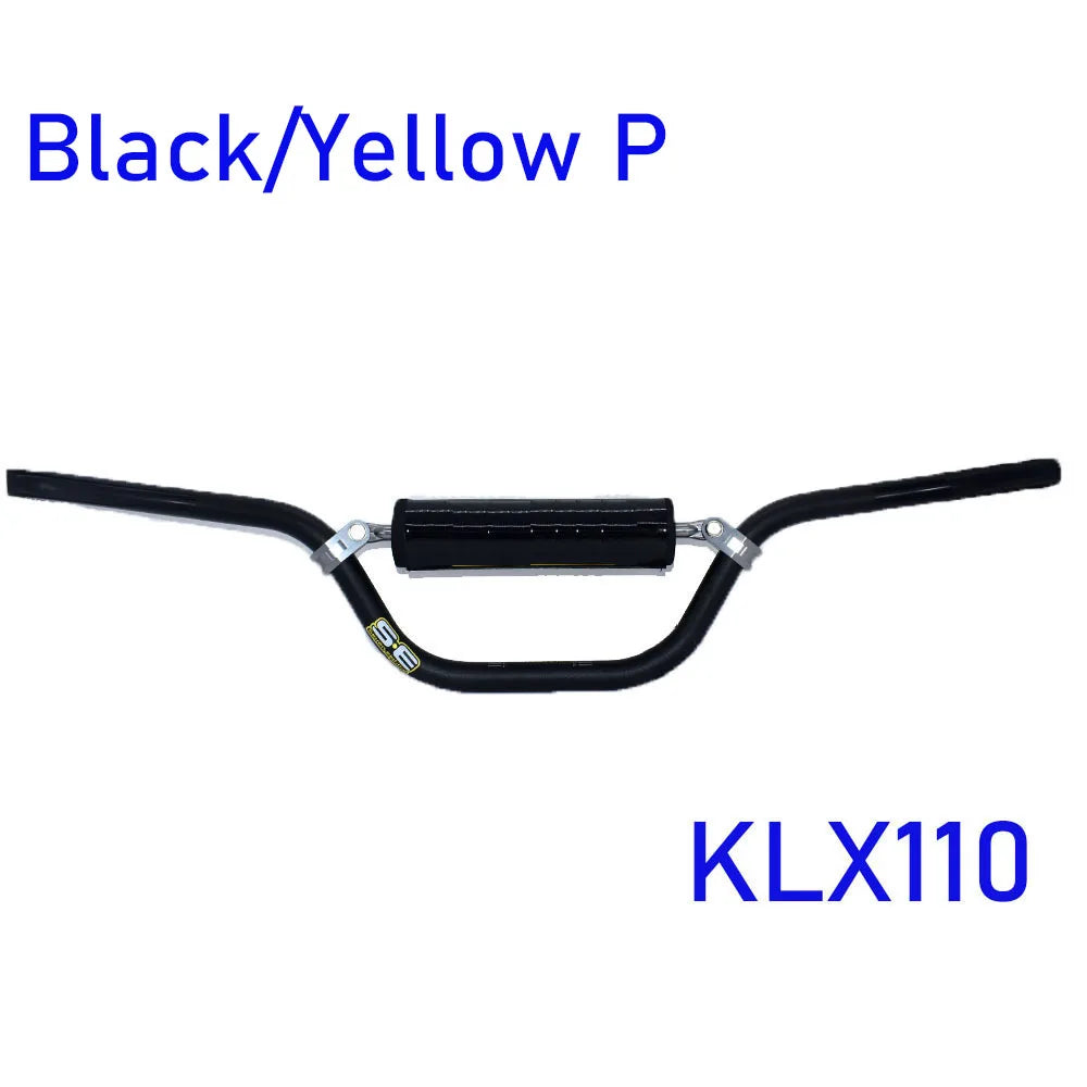 22mm Aluminum Motorcycle Handlebar for KLX110 and DRZ 110 – Black