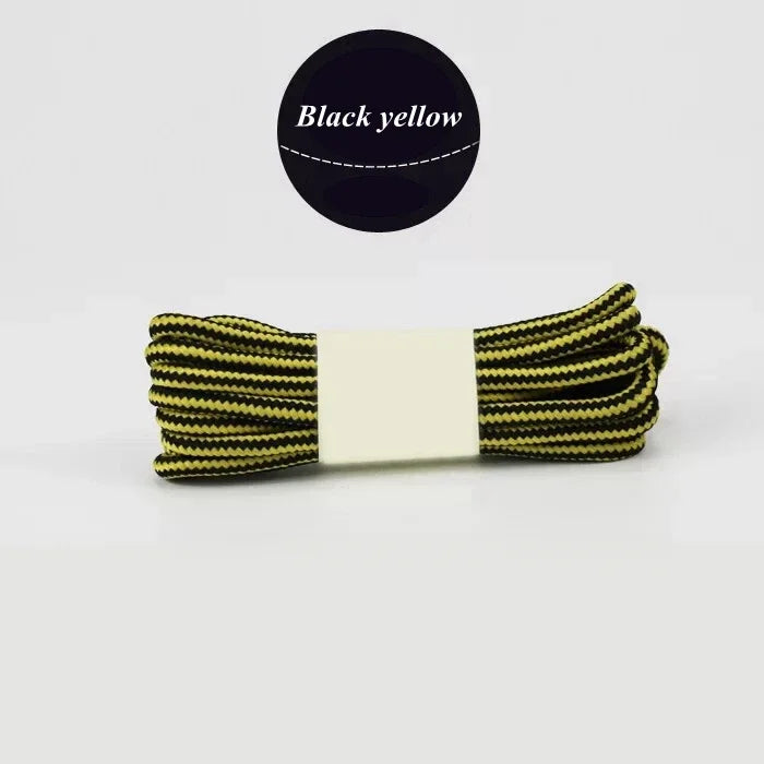 Striped Round Polyester Shoelaces for Sneakers and Boots – 150cm