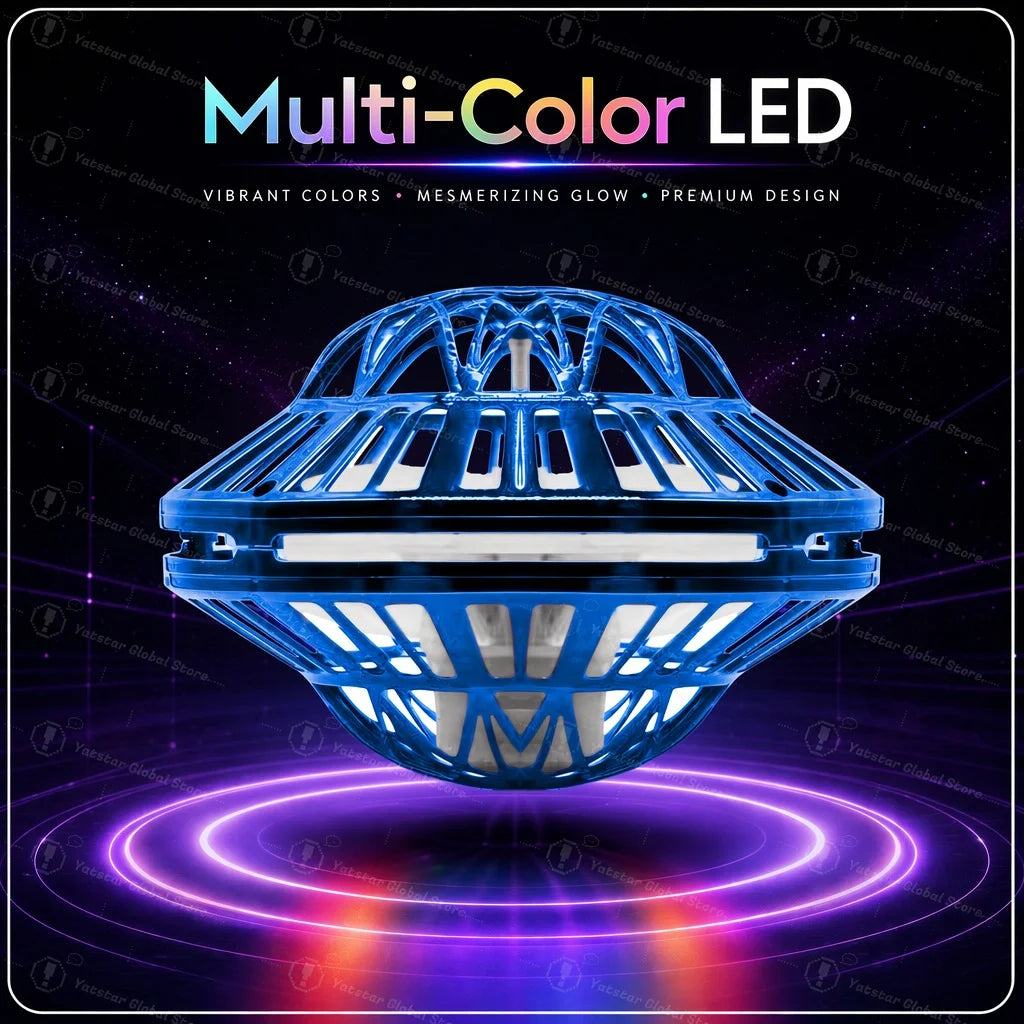Magic Flying Suspension Ball with LED and 360° Gyro Spinner – U22 Blue