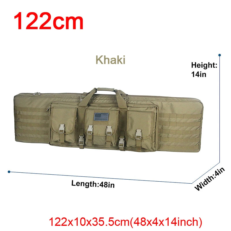 Tactical Double Rifle Case Backpack, 81–122 cm – 122cm TAN