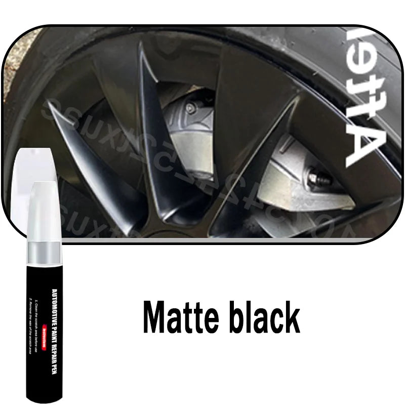 Automotive Wheel Touch-Up Paint Pen for Paint Repair – Matte Black