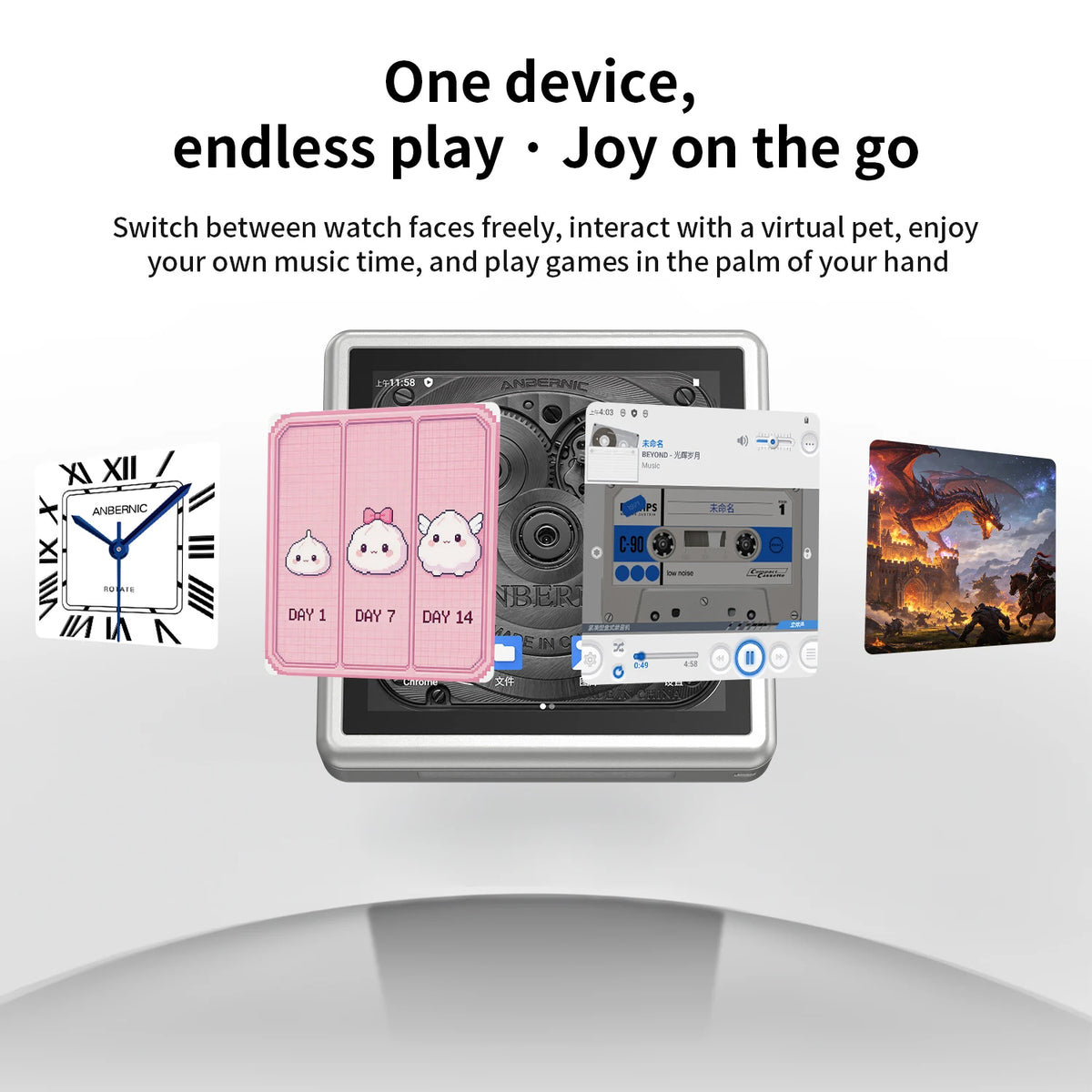 Anbernic RG Rotate Retro Handheld Game Console 3.5 inch IPS Screen Unisoc T618 Chip 3GB+32GB, 2000mAh Android Games Player – view 4