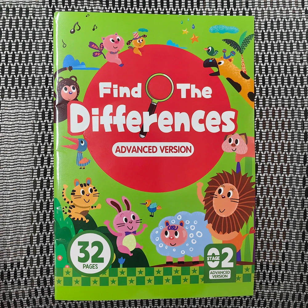 Hidden Differences Activity Book, 32 Observation Games for Kids – One Book