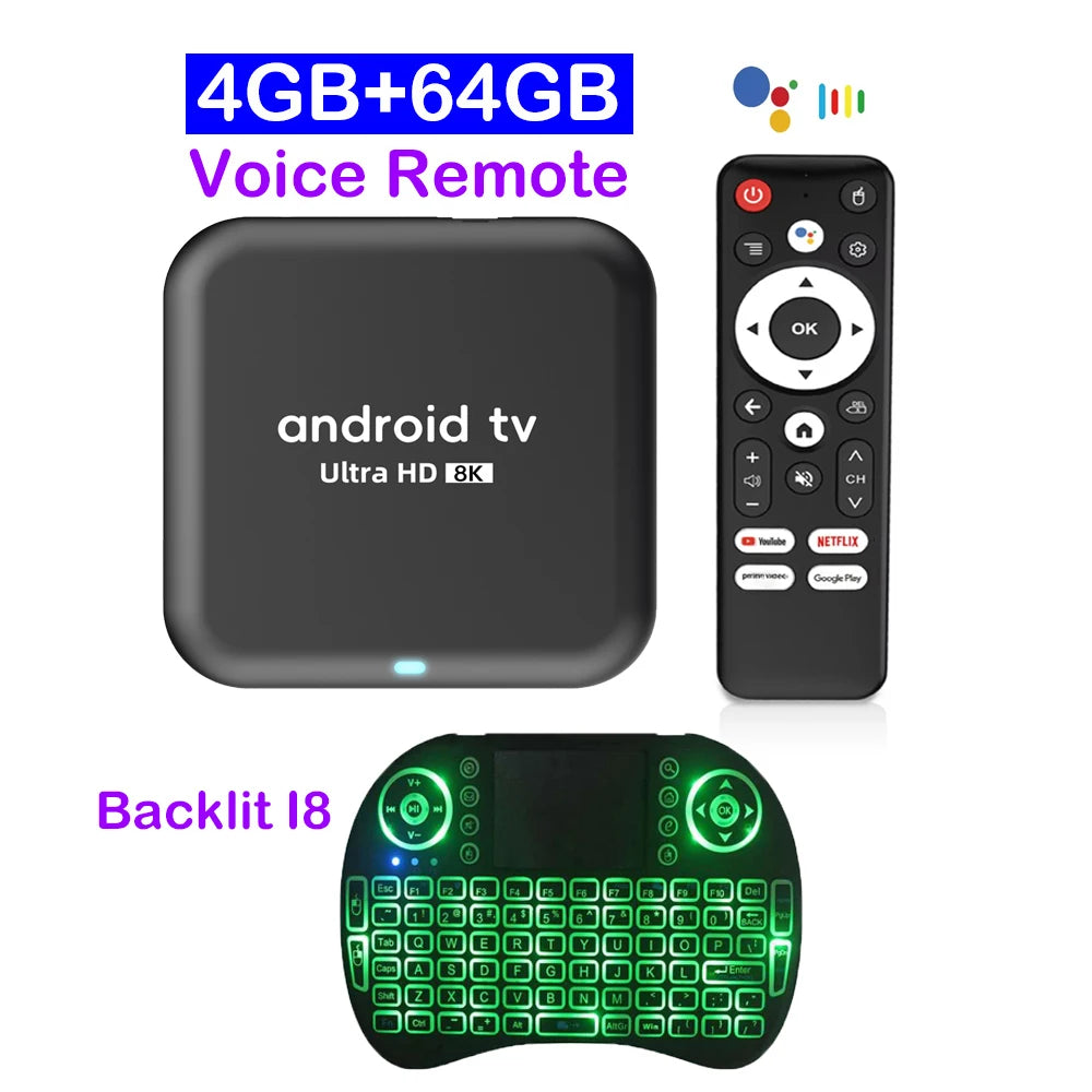 Q18 Smart TV Box Android 16, Rockchip RK3518, up to 8GB RAM 256GB ROM – 4G 64G Voice I8