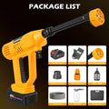 21V Cordless Portable Pressure Washer, 900PSI with 6-in-1 Nozzle – Yellow Color