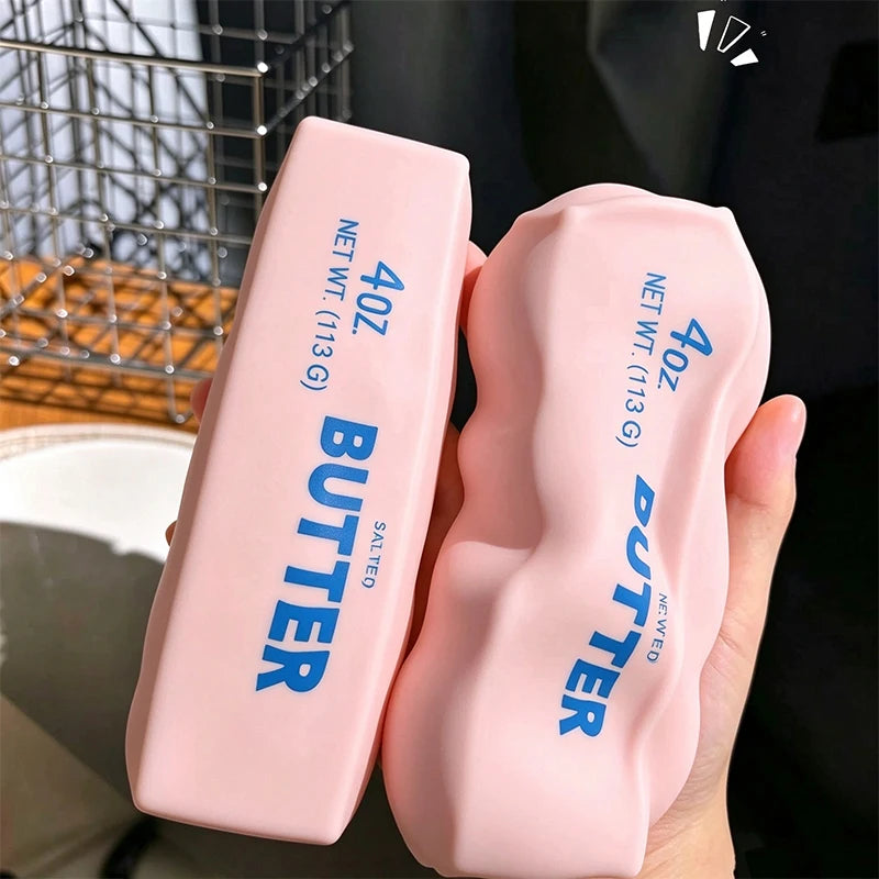 Vaseline Butter Stick Sensory Fidget Toy Soft Squeeze Stress Relief – Pink