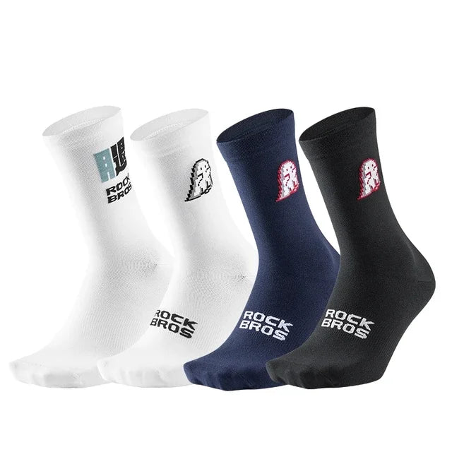 Rockbros Unisex Knee-High Athletic Socks, 4 Pairs – 4 pairs E